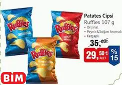 RUFFLES PATATES CİPSİ ÇEŞİTLERİ 107 G RUFFLES PATATES CİPSİ ÇEŞİTLERİ 107 G